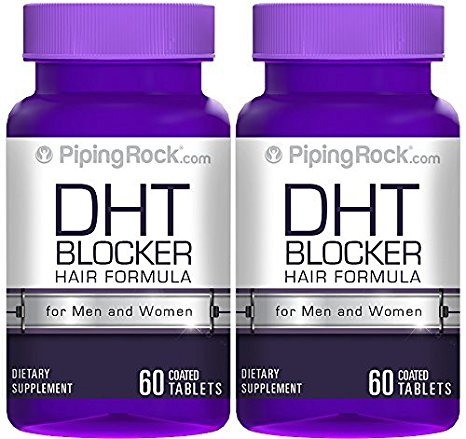 DHT Blocker for Men & Women 2 Bottles x 60 Tablets by Piping Rock Health Products