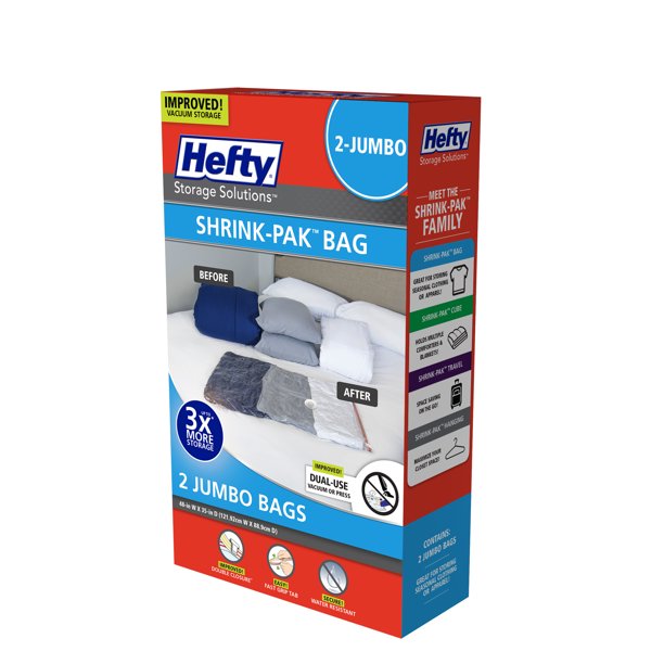 Hefty Storage Solutions Shrink-Pak-Bag - 2 Pk, 2.0 Ct