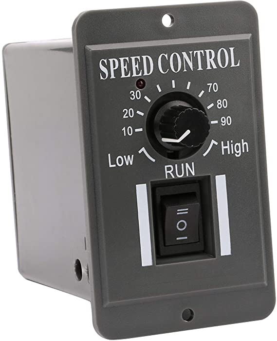 DC Motor Controller, Yeeco DC 10-60V 12V 24V 36V 48V 60V DC Motor Speed Controller, PWM Stepless Brushed Motor Control, Variable Speed Control Generator Kit with Control Switch