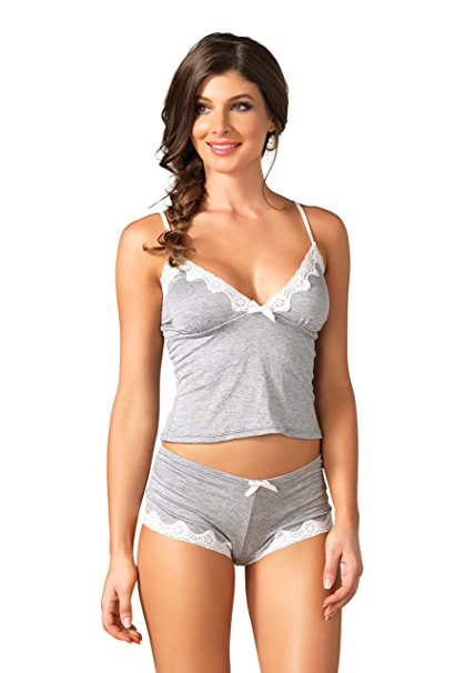 Leg Avenue Women's Seraphina By Jersey Cami and Short Set