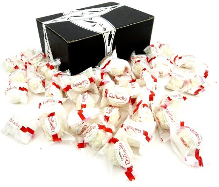 Ferrero Raffaello Almond Coconut Treats in a BlackTie Box (Pack of 45)