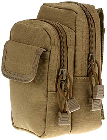 ICOLOR Waist Bag Tactical Waist Packs Hiking Fanny Packs Bag Smartphone Holder Molle Pouch Anti-Rupture Tactical Pocket for Men & Women Outdoor Sports Fishing Running Ridding Walking Dog Casual Bag