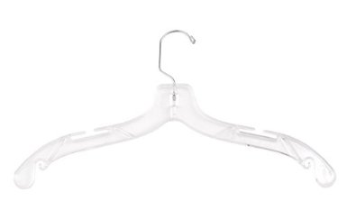 NAHANCO 500 Plastic Dress Hanger, Heavy Weight, 17", Clear (Pack of 100)