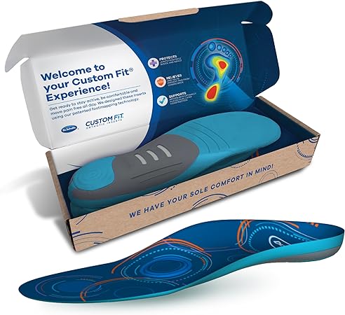 Dr. Scholl’s® Custom Fit® Orthotics Full Length Insert, CF 690, Customized for Your Foot & Arch, Immediate All-Day Pain Relief, Lower Back, Knee, Plantar Fascia, Heel, Insoles Fit Men & Womens Shoes