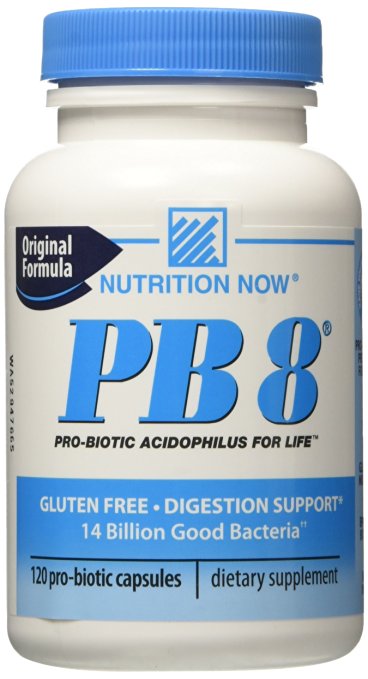 Nutrition Now Pb 8 Pro-biotic Acidophilus for Life -- 120 Capsules (Pack of 2)