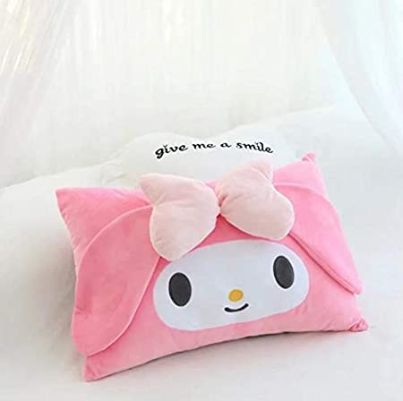 6242cm Cartoon My Melody Kuromi Twin Stars Cotton Pillowcase Double Side Thickened Dormitory Pillow Case for Children Plush