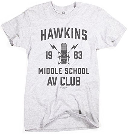 Superluxe Clothing Modern Discord&Trade; Mens Hawkins Middle School AV Club T-Shirt