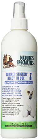 Nature's Specialties Quicker Slicker Ready to Use Pet Conditioner, 16-Ounce