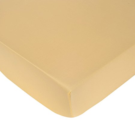 Carter's Sateen Fitted Crib Sheet, Yellow (Discontinued by Manufacturer)