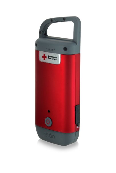 The American Red Cross Clipray the crank-powered, clip-on flashlight and smartphone charger, ARCCR100R-SNG