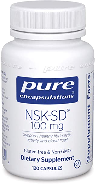 Pure Encapsulations - NSK-SD - Nattokinase 100 mg - Enzymes to Promote Healthy Blood Flow, Circulation, and Blood Vessel Function - 120 Capsules