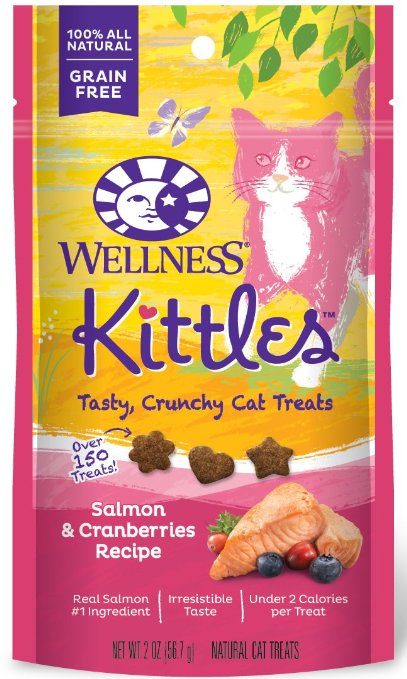 Wellness Kittles Crunchy Natural Grain Free Cat Treats, 2-Ounce Bag