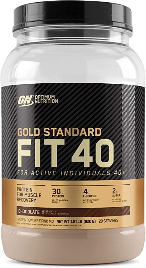 Optimum Nutrition Gold Standard FIT 40 Protein Powder, Chocolate, 1.81 Pounds