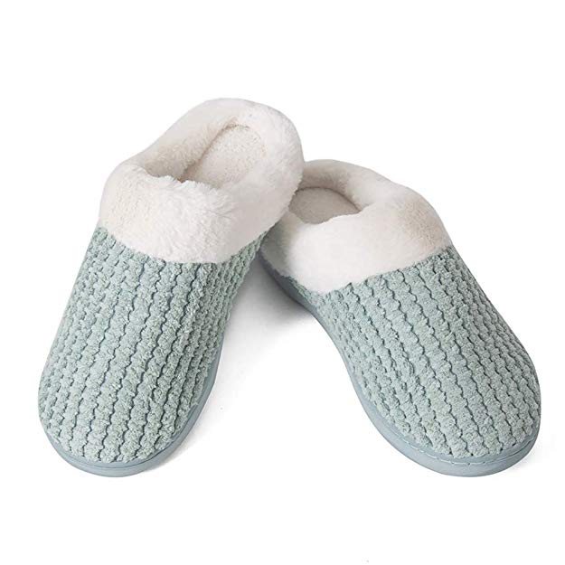 YALOX Slippers for Women Warm Memory Foam Slip on House Shoes Mens Cotton Comfortable Fleece Plush Cozy Home Indoor & Outdoor Bedroom Shoes
