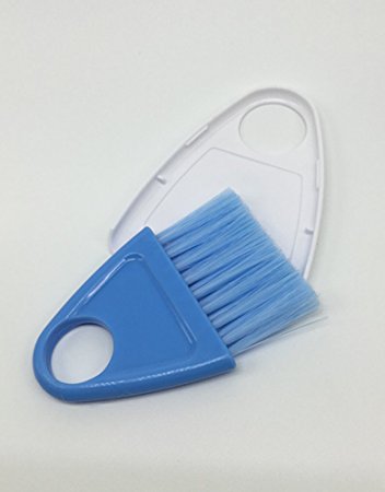 Arbor Home Plastic Handle Mini Broom And Dustpan Set Corner Cleaner For Office Home Kitchen Car Keyboard (S-Blue)