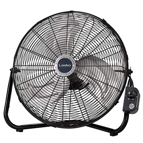 Lasko 20" High Velocity QuickMount, Black-Easily Converts from a Floor Wall Fan, 7 x 22 x 22 inches, 2264QM