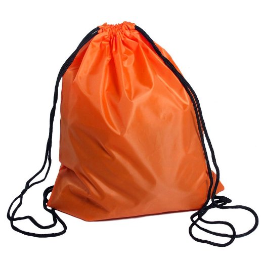 BINGONE Folding Sport Backpack Nylon Drawstring Bag Home Travel Storage Use Orange