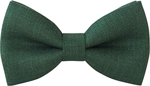 Linen Classic Pre-Tied Bow Tie Formal Solid Tuxedo, by Bow Tie House