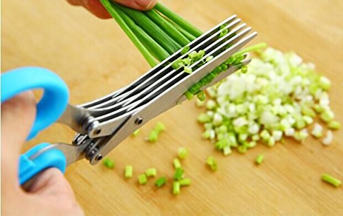 Elongated scissors vegetables | herb scissors kitchen scissors multifunctional scissors seaweed five high grade stainless steel blade