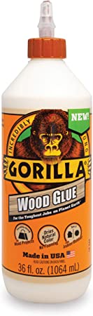 Gorilla Wood Glue, 36 ounce Bottle, Natural Wood Color, (Pack of 1)