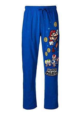 Super Mario Nintendo Mens Toad Brigade Lounge Pajama Pants Sleepwear