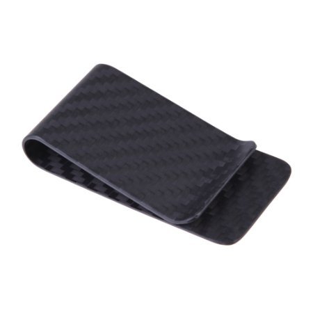 Vktechreg Real Carbon Fiber Money Clip Business Card Credit Card Cash Wallet Matte