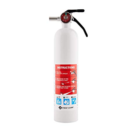 First Alert FE1A10GR Fire Extinguisher, 8.8", White