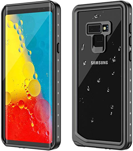 MYJOJO Samsung Note 9 Waterproof Case, Note 9 Case Support Biometric Fingerprint Reader Built-in Screen Protector Rugged 360° Shockproof Dirtproof Sandproof Waterproof Case for Samsung Note 9(2019)