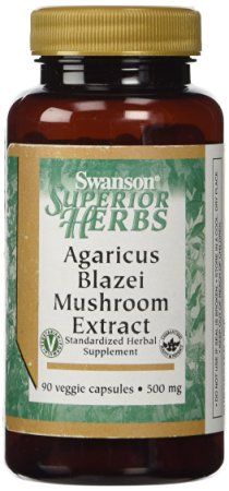 Agaricus Blazei Mushroom Extract 500 mg 90 Veg Caps