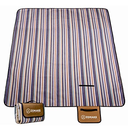 ZOMAKE Picnic Blanket,Waterproof Portable oversized 80 x 60 Inches Beach Mat