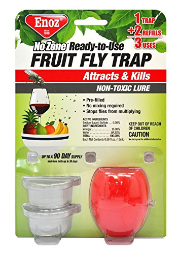 Enoz Ready-to-Use Fruit Fly Trap - 3 Uses/Pack (1)