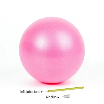 Mini Yoga Pilates Ball 10 Inch for Stability Exercise Training Gym Anti Burst and Slip Resistant Balls With Inflatable Straw