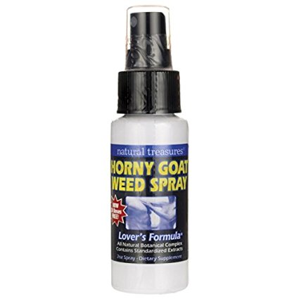 Horny Goat Weed Spray - Lover's Formula, 2 oz,(Natural Treasures)