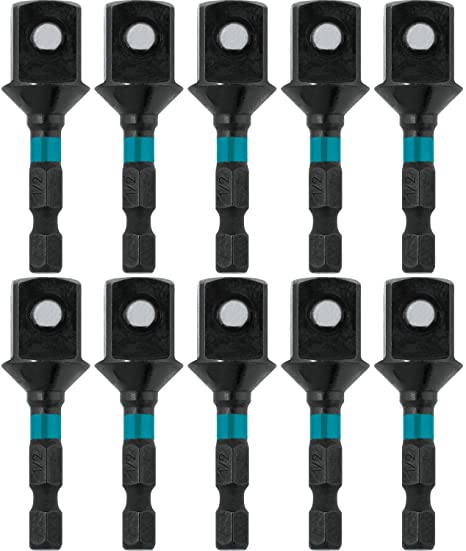 Makita A-99421 Impactx 1/2″ x 2″ Socket Adapter, 10 Pack, Bulk