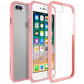 Maxboost HyperPro iPhone 8 Plus / 7 Plus Case [GXD-Gel Drop Protection] Heavy Duty Hybrid Cover for Apple iPhone 7 Plus,8 Plus, iPhone 6s Plus,6 Plus Reinforced TPU Bumper/Hard PC Back -Pink/Clear