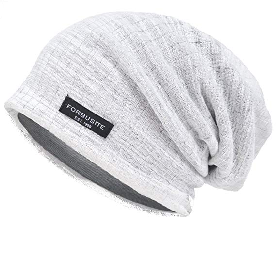 VECRY Men Slouch Hollow Beanie Thin Summer Cap Skullcap