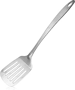 Stainless Steel Spatula, 35cm Stainless Steel Fish Slice Spatula Turner Length for Frying Steak Fish Eggs Pie Kitchen Utensil