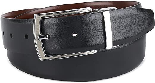 The Savile Row Company Mens Dress Leather Belt 35MM 1.38" wide Black Brown Tan & Reversible