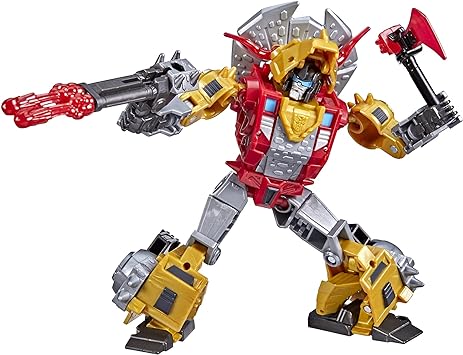 Transformers Bumblebee Cyberverse Adventures Toys Deluxe Class Dinobot Slug Action Figure, Blaster Fire Fury Action Attack, 5-inch