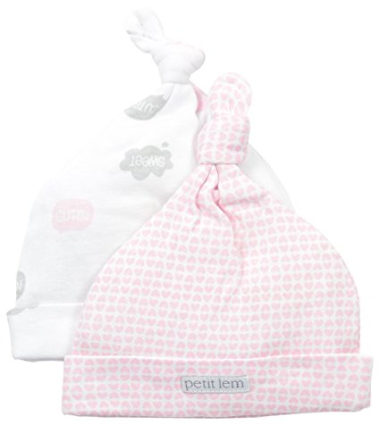 Petit Lem Baby-Girls Newborn 2 Pack Hat
