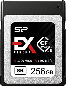 Silicon Power 256GB Cinema EX CFexpress Type B Memory Card, Up to 1700MB/s Read, Min Sustained Write: 300MB/s