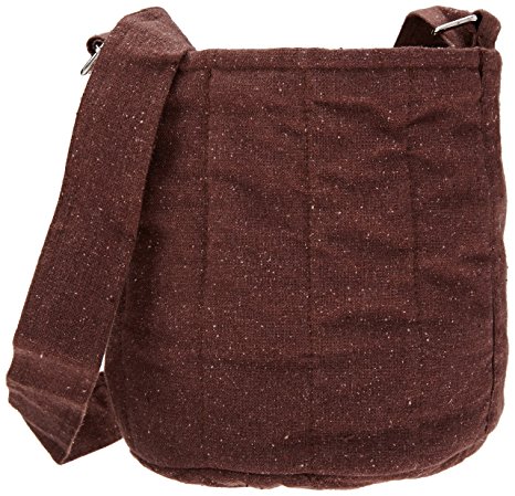 2-Tier Cotton Carrier Bag Plum Brown - 1 - Bag