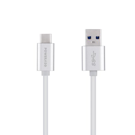 Poweradd USB 3.1 Type C (USB-C) to USB 3.0 Type A (USB-A) Cable Sync & Charging Cable Reversible Design for Apple New MacBook 12 inch, Oneplus 2, Nexus 5X, Nexus 6P, ChromeBook Pixel, Nokia N1 Tablet and More-1.2m/4ft