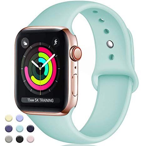 Rabini Compatible with Apple Watch Band 44mm 42mm for Women, Replacement Accessory Sport Band for iWatch Apple Watch Series 4, Series 3, Series 2, Series 1