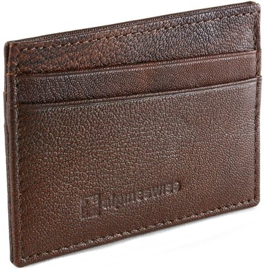 AlpineSwiss Leather Card Case Wallet Slim Super Thin 5 Card Slots Front Pocket