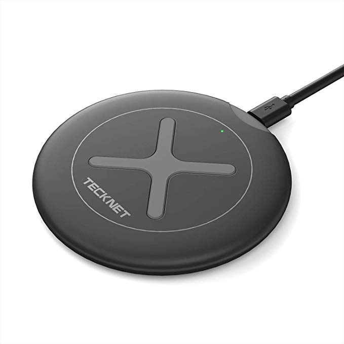TECKNET Wireless Charger, 7.5W Fast Wireless Charging Pad Compatible with iPhone 11, 11 Pro, Pro Max, Xs Max, XR, XS, X, 8, 8 Plus, 10W for Fast-Charging Galaxy S10, S9, S8, Note 10, Note 9 and more
