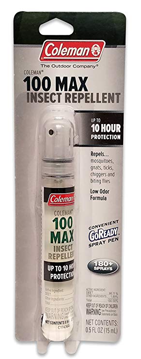 Coleman 100% Deet Insect Repellent, 100 Max Mosquito & Tick Repellent (98.11%)
