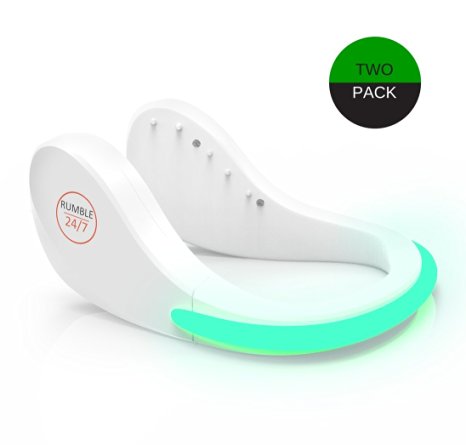 RUMBLE 24/7 Reflectors for Running Shoe Lights- Flashing LED Reflective Gear for Runners, Joggers, Bikers, Kids & Pets (One PAIR)