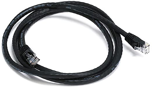 Monoprice Cat6 Ethernet Patch Cable - Network Internet Cord - RJ45, Stranded, 550Mhz, UTP, Pure Bare Copper Wire, 24AWG, 5ft, Black