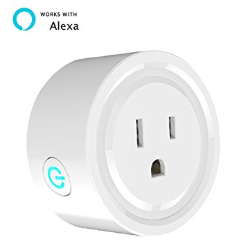 Yilen Wifi Smart Plug Mini, Works with Alexa, Wireless Outlet Plug-In Timer Switches Socket, Control from Anywhere for Household Appliances (Wifi Plug Mini) (plug mini-1 pack)